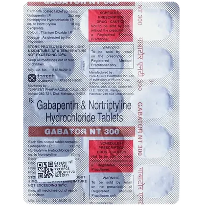 gabator nt 300mg tablet 15's